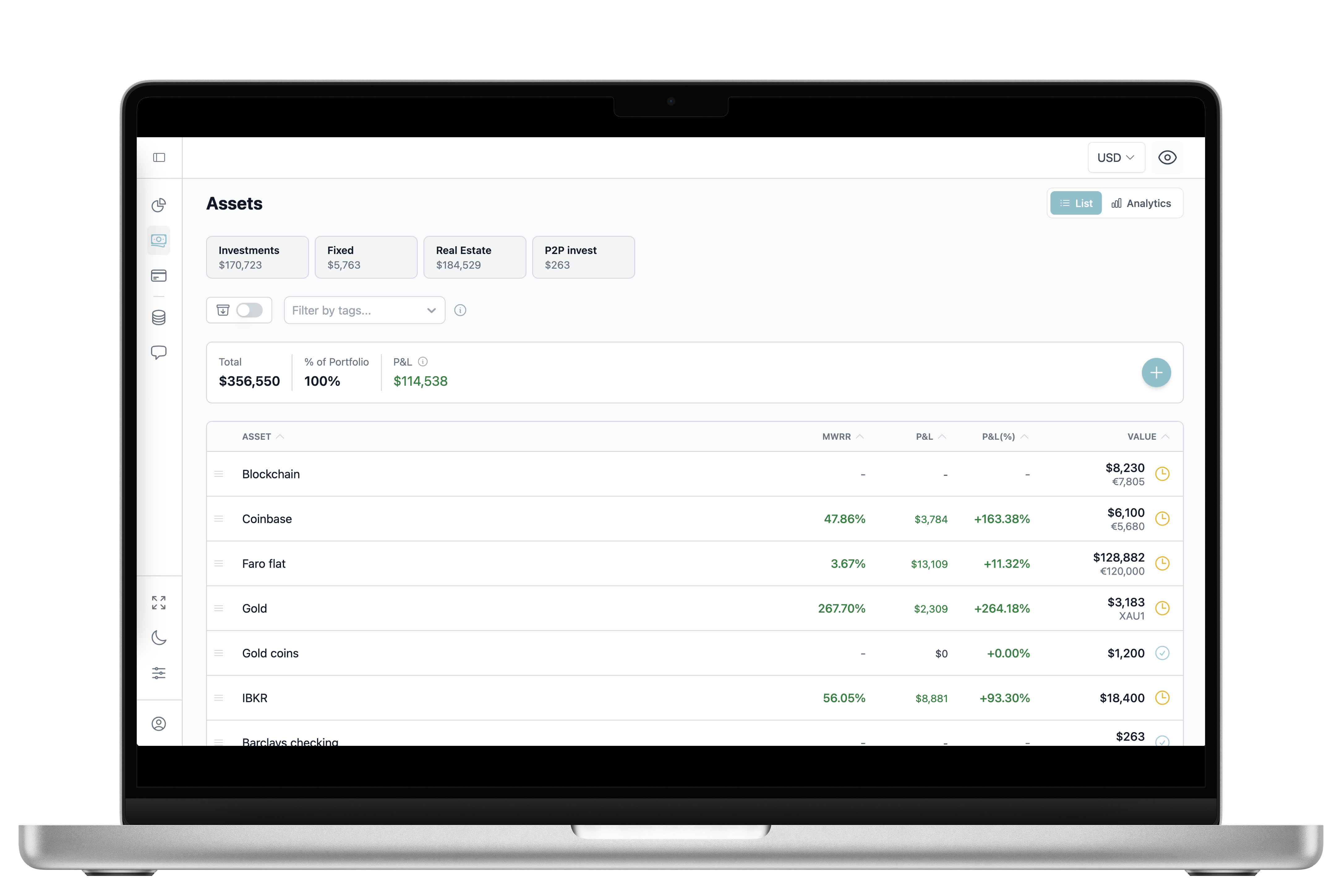 NetFiscus app dashboard on laptop
